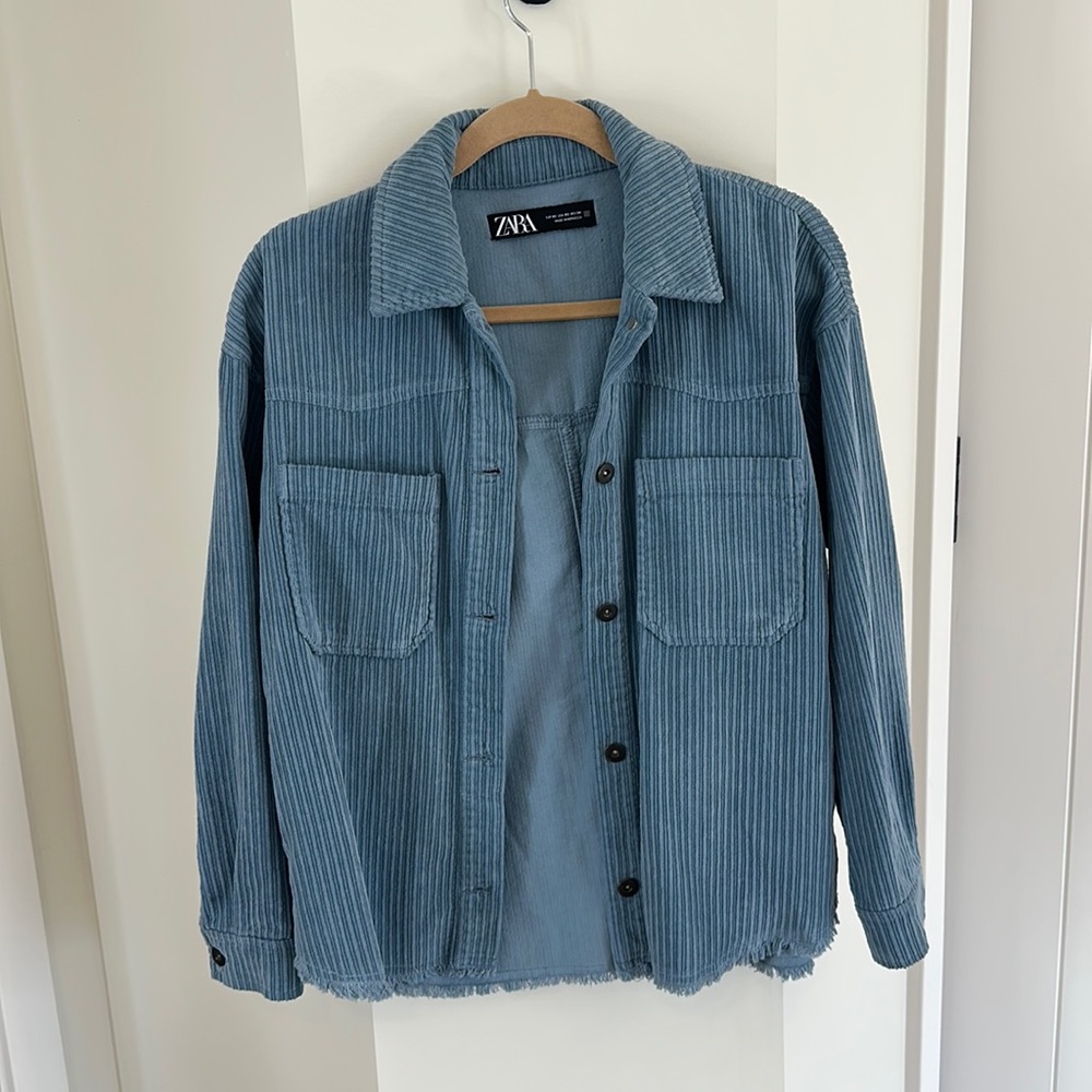Zara oversized corduroy shirt jacket